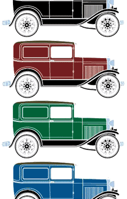 Ford Model A Sedan Delivery (1931) - Форд - чертежи, габариты, рисунки автомобиля