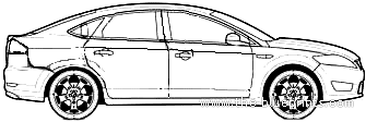 Ford Mondeo Mk.III 2.0 TDCi 5-Door (2007) - Форд - чертежи, габариты, рисунки автомобиля