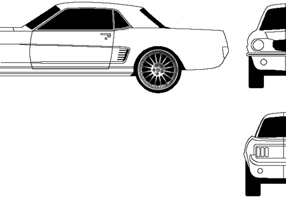 Ford Mustang (1960) - Форд - чертежи, габариты, рисунки автомобиля
