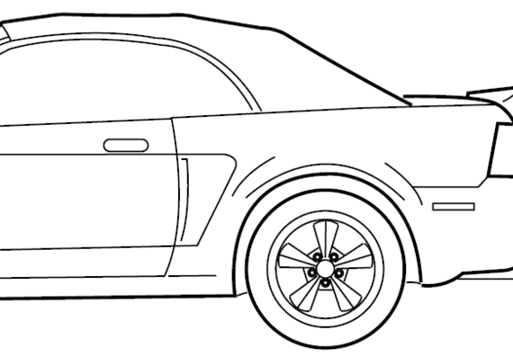Ford Mustang Convertible (2004) - Форд - чертежи, габариты, рисунки автомобиля