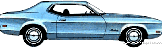 Ford Mustang Hardtop (1971) - Форд - чертежи, габариты, рисунки автомобиля