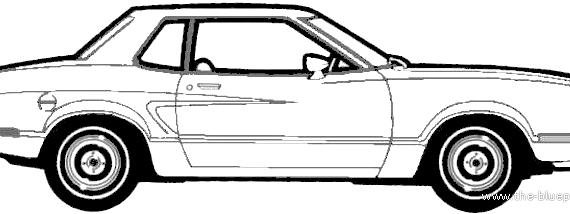 Ford Mustang II Coupe (1975) - Форд - чертежи, габариты, рисунки автомобиля
