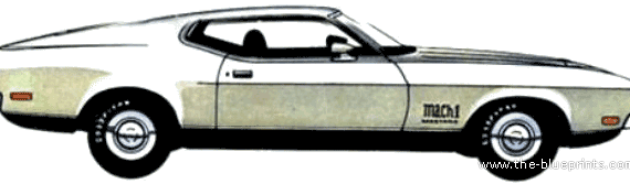 Ford Mustang Mach I 197 - Форд - чертежи, габариты, рисунки автомобиля