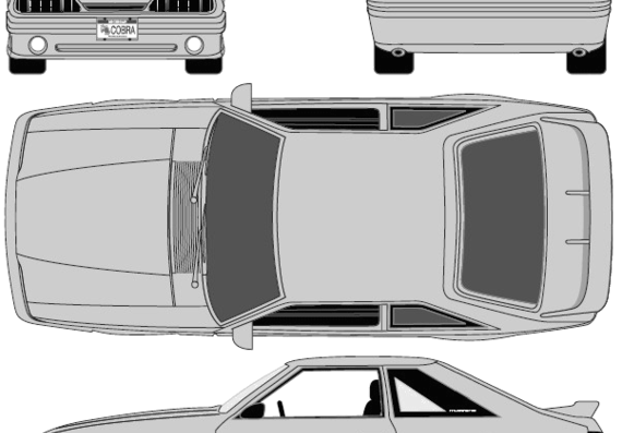 Ford Mustang SVT Cobra (1993) - Ford - drawings, dimensions, pictures of the car