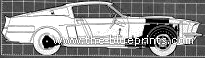 Ford Mustang Shelby GT 500 - Форд - чертежи, габариты, рисунки автомобиля