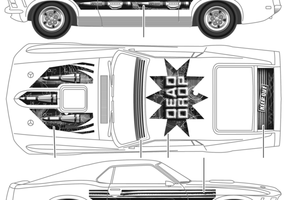 Ford Mustang Snaptite - Форд - чертежи, габариты, рисунки автомобиля