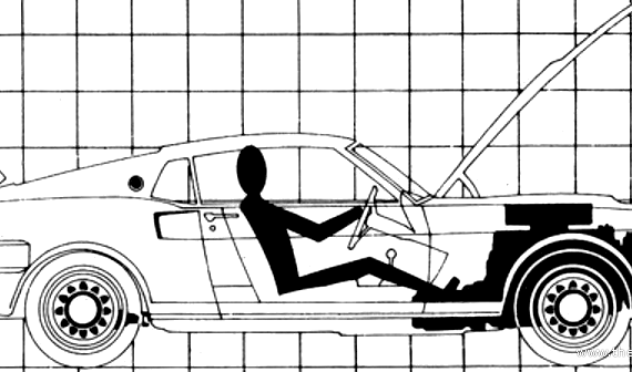 Ford Mustang Sportsroof (1969) - Ford - drawings, dimensions, pictures of the car