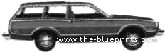 Ford Pinto Squire Wagon (1975) - Форд - чертежи, габариты, рисунки автомобиля