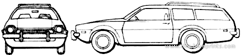 Ford Pinto Wagon (1973) - Форд - чертежи, габариты, рисунки автомобиля