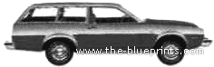 Ford Pinto Wagon (1975) - Форд - чертежи, габариты, рисунки автомобиля