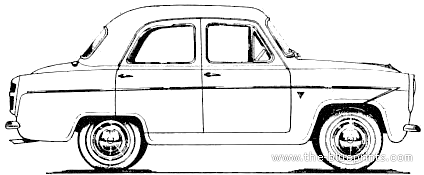 Ford Prefect 107E (1958) - Форд - чертежи, габариты, рисунки автомобиля