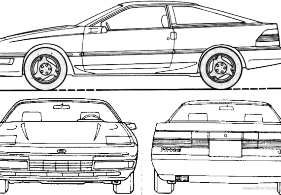 Ford Probe GT (1990) - Форд - чертежи, габариты, рисунки автомобиля