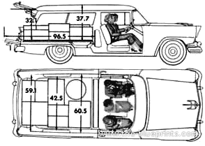 Ford Ranch Wagon (1956) - Ford - drawings, dimensions, pictures of the car