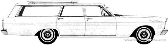Ford Ranch Wagon (1965) - Форд - чертежи, габариты, рисунки автомобиля