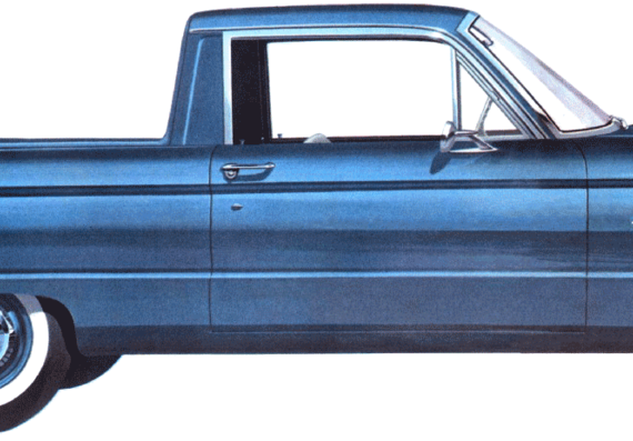 Ford Ranchero (1960) - Форд - чертежи, габариты, рисунки автомобиля