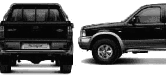 Ford Ranger (2006) - Форд - чертежи, габариты, рисунки автомобиля