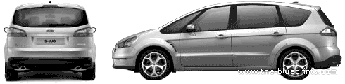 Ford S-Max (2006) - Форд - чертежи, габариты, рисунки автомобиля