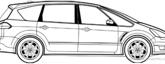 Ford S-Max (2008) - Форд - чертежи, габариты, рисунки автомобиля