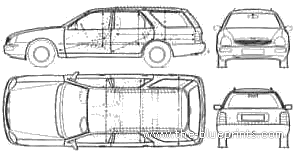 Ford Scorpio Turnier (1995) - Форд - чертежи, габариты, рисунки автомобиля