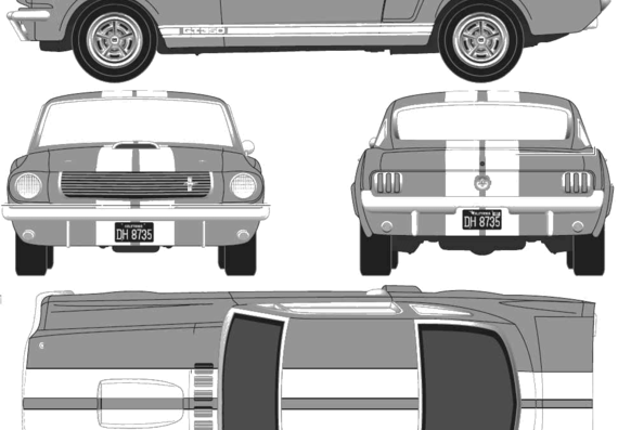 Ford Shelby Mustang GT350H (1966) - Ford - drawings, dimensions, pictures of the car