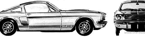 Ford Shelby Mustang GT350 (1966) - Форд - чертежи, габариты, рисунки автомобиля