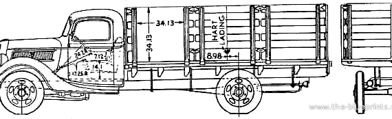 Ford Srake Truck (1937) - Ford - drawings, dimensions, pictures of the car