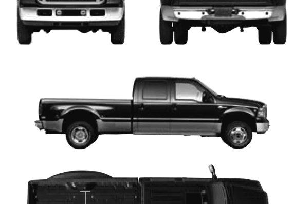 Ford Super Duty CrewCab (2007) - Ford - drawings, dimensions, pictures of the car