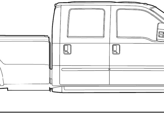 Ford Super Duty Crew Cab (2010) - Ford - drawings, dimensions, pictures of the car