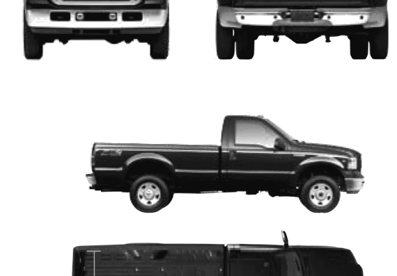 Ford Super Duty Regular Cab (2007) - Ford - drawings, dimensions, pictures of the car