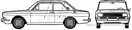 Ford Taunus 15M P6 - Форд - чертежи, габариты, рисунки автомобиля