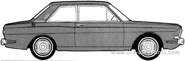 Ford Taunus 15M P6 2-Door (1971) - Форд - чертежи, габариты, рисунки автомобиля