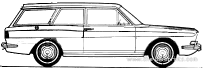Ford Taunus 15M Turnier 2-Door (1967) - Форд - чертежи, габариты, рисунки автомобиля