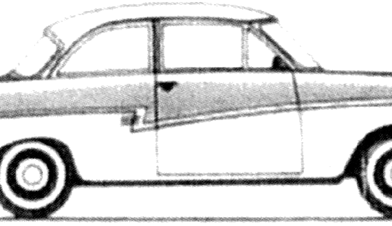 Ford Taunus 17M P2 2-Door (1959) - Форд - чертежи, габариты, рисунки автомобиля