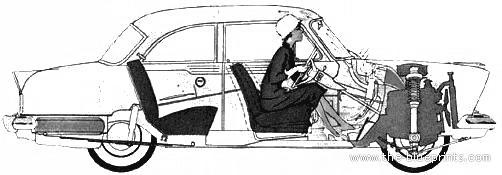 Ford Taunus 17M P2 4-Door (1957) - Ford - drawings, dimensions, pictures of the car