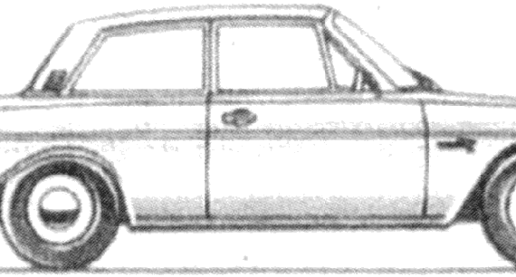 Ford Taunus 17M P5 2-Door (1966) - Форд - чертежи, габариты, рисунки автомобиля