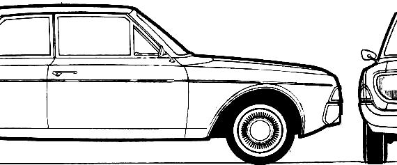 Ford Taunus 20M P5 2-Door (1966) - Форд - чертежи, габариты, рисунки автомобиля