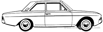 Ford Taunus 20M P6 2-Door - Форд - чертежи, габариты, рисунки автомобиля