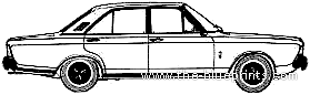 Ford Taunus 20M P7A (1971) - Форд - чертежи, габариты, рисунки автомобиля