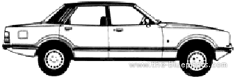 Ford Taunus 4-Door Ghia (1978) - Форд - чертежи, габариты, рисунки автомобиля