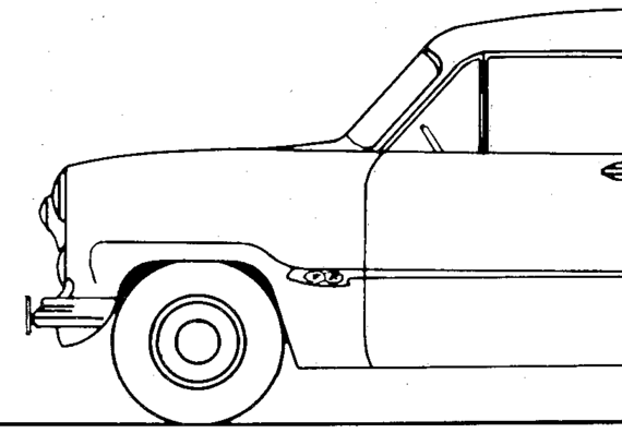 Ford Taunus P1 12M (1955) - Форд - чертежи, габариты, рисунки автомобиля