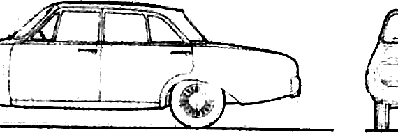 Ford Taunus P3 17M 4-Door (1963) - Форд - чертежи, габариты, рисунки автомобиля