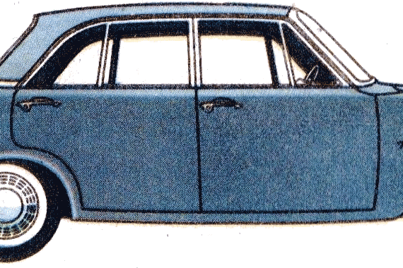 Ford Taunus P3 17M TS (1962) - Форд - чертежи, габариты, рисунки автомобиля