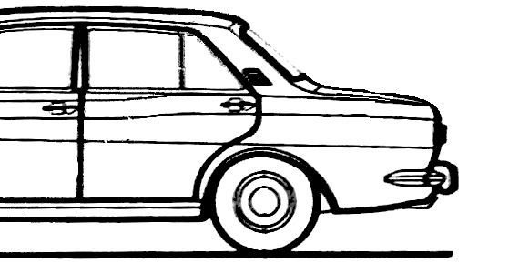Ford Taunus P6 12M 4-Door (1969) - Форд - чертежи, габариты, рисунки автомобиля
