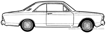 Ford Taunus P7 17M Hardtop - Форд - чертежи, габариты, рисунки автомобиля