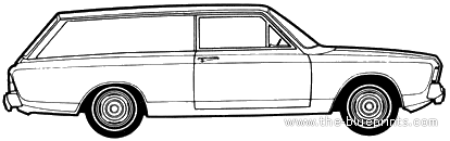 Ford Taunus P7 17M Van - Форд - чертежи, габариты, рисунки автомобиля