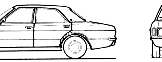 Ford Taunus TC 1600 (1972) - Форд - чертежи, габариты, рисунки автомобиля