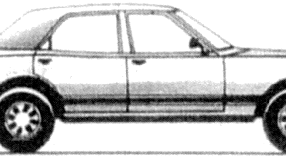 Ford Taunus TC 4-Door (1974) - Форд - чертежи, габариты, рисунки автомобиля