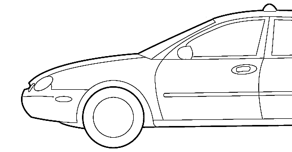 Ford Taurus Station Wagon (1997) - Форд - чертежи, габариты, рисунки автомобиля