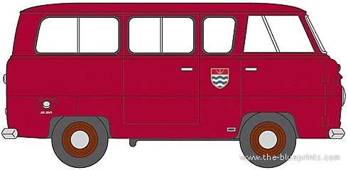 Ford Thames 400E Minibus - Ford - drawings, dimensions, pictures of the car