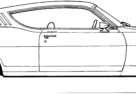 Ford Torino 2-Door Hardtop (1969) - Форд - чертежи, габариты, рисунки автомобиля